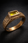 Panchaloha Yellow Sapphire Stone Ring for Men | Lucky & Prosperity Ring